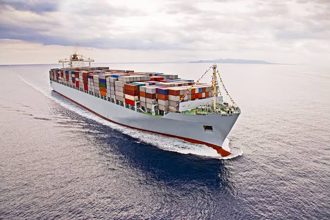 Sea freight container ship